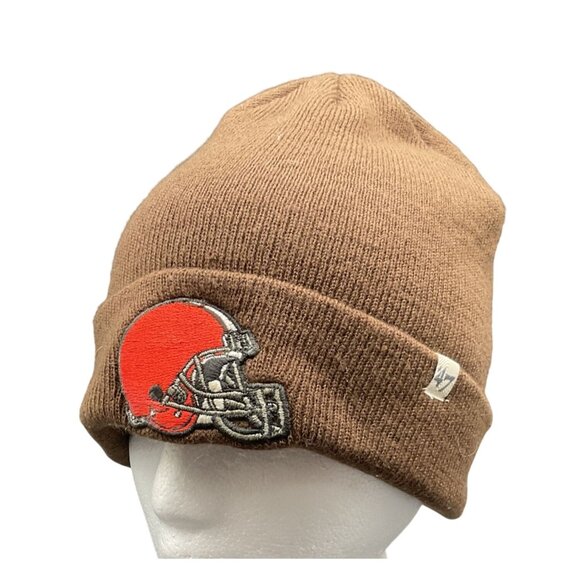 Cleveland Browns 47 Brand Knit Beanie Hat Brown NFL Team Apparel One Size - Picture 1 of 6